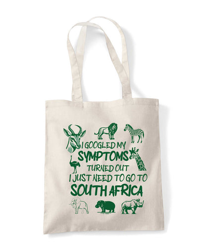 Long Handle Trip to South Africa Printed Tote Bag