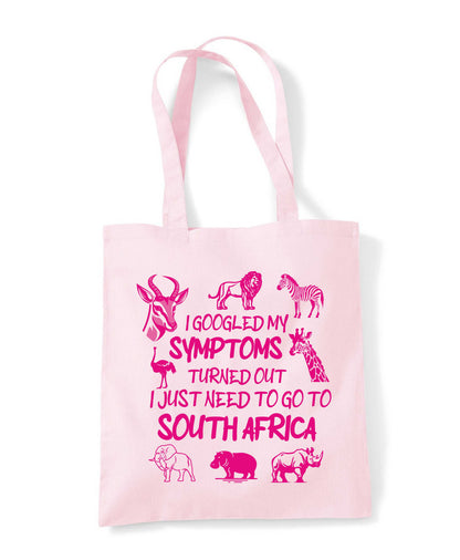 Long Handle Trip to South Africa Printed Tote Bag