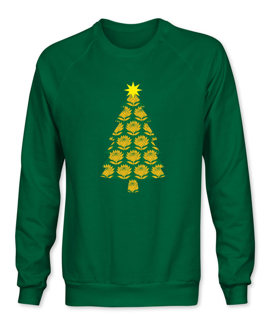 Kids Christmas Tree Gold Protea Sweatshirt