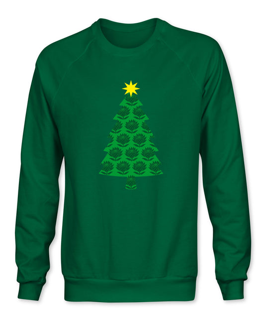 Kids Christmas Tree Green Protea Sweatshirt