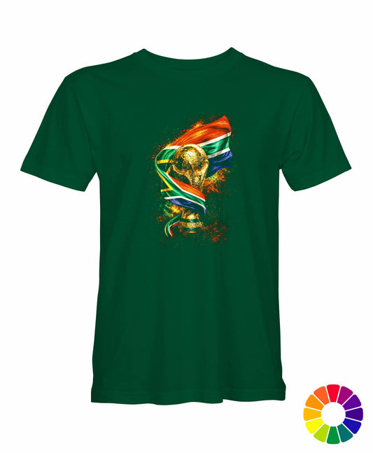 South Africa World Cup Trophy & SA Flag T-Shirt